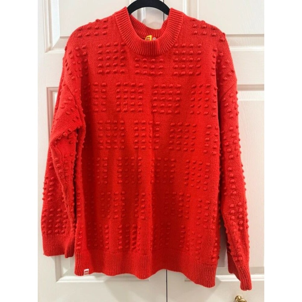 LEGO x Target Red Textured Bobble Knit Crewneck Sweater Size Medium
